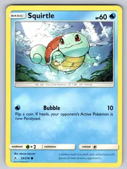 Squirtle 33/214 Common Unbroken Bonds Pokemon Near Mint - Image 1
