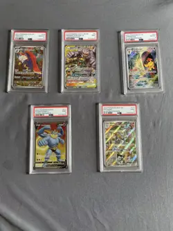PSA Graded Lot of Pokemon Cards TCG Lot Of 5 Cards Ranging In Grade - Image 1