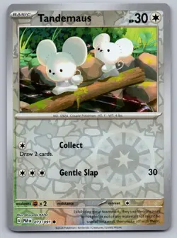 Tandemaus 073/091 Common Paldean Fates Pokemon Reverse Holo Near Mint - Image 1