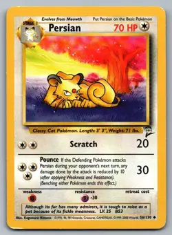 Persian 56 Base Set 2 Pokemon Kagemaru Himeno - Image 1