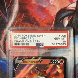 2020 Pokemon Sword & Shield Champion's Path Incineroar V 008/073 PSA 10 - Image 2