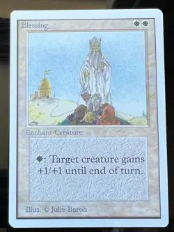 Magic the Gathering MTG Unlimited Blessing NM (Beta Bob) - Image 1