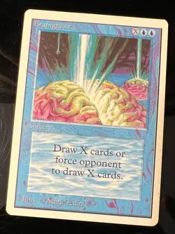 Magic the Gathering MTG Unlimited Braingeyser LP+ (Beta Bob) - Image 1