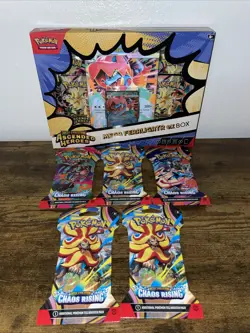 Pokemon Ascended Heroes Feraligatr Ex Factory Sealed With Chaos Sleeved Packs - Image 1