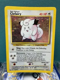 Clefairy 5/102 Base Set Holo Pokemon WotC - Image 1