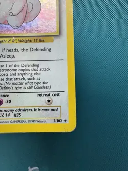 Clefairy 5/102 Base Set Holo Pokemon WotC - Image 5