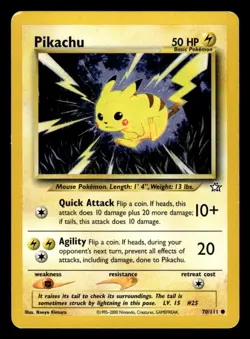 Pokemon Neo Genesis #070/111 Pikachu LP MP - Image 1