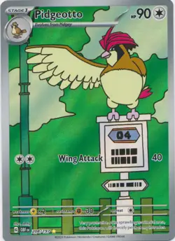 1x Pidgeotto - 208/197 - Illustration Rare Lightly Played Pokemon SV03 - Obsidia - Image 1