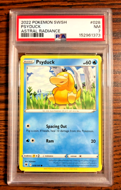 Psyduck Regular Common #028/28|PSA NM 7|2022 SWSH Astral Radiance|Pokemon TCG - Image 1