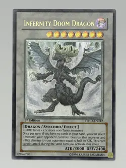 Yugioh Infernity Doom Dragon The Shining Darkness TSHD-EN042 1st Ed Ultimate - Image 3
