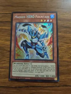 Yu-Gi-Oh BLGG-EN029 Masked HERO Fountain Secret Rare - Image 1