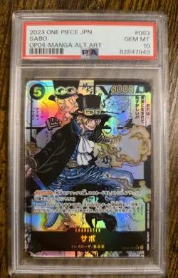 GRAIL CARD: One Piece – SABO MANGA RARE OP04-083 – [PSA / AOG] 10 GEM MINT 🏆 - Image 1