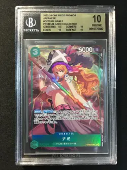 Nami One Piece 2023 Premium Card Collection BS Japanese #036 PRISTINE BGS 10 - Image 1