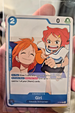 2026 One Piece TCG Girl OP14 Release Event P-096 SEALED PROMO + Rainbow Luffy - Image 1