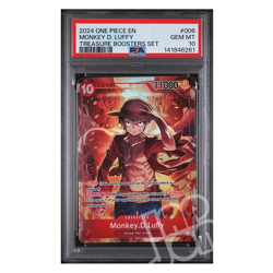 One Piece Card Monkey D. Luffy Treasure Boosters Set EN - PSA 10 GEM MT - Image 1