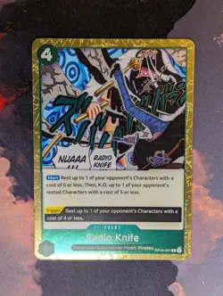 Radio Knife OP10-041 R Royal Blood Foil - ONE PIECE Card Game - Image 1