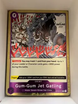 OP03-072 Gum-Gum Jet Gatling English R One Piece TCG Card Game - Image 1