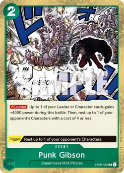 OP01-058 Punk Gibson English R One Piece TCG Card Game - Image 2