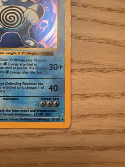 Shadowless Poliwrath Holo Rare Pokemon TCG Card 13/102 Base Set - Image 5