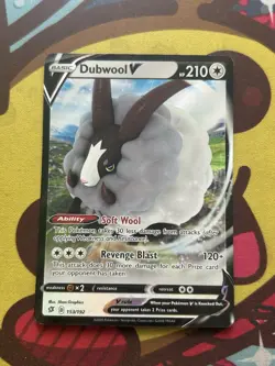 Pokemon Dubwool V 153/192 - SWSH Rebel Clash - Half Art - Image 1