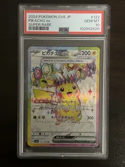 PSA 10 Pikachu SR Super Rare 122/106 sv8 Super Erectric Breaker Japanese Pokemon - Image 1