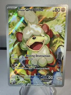Pokemon TCG Hisuian Growlithe 181/167 Sv06: Twilight Masquerade Illustration NM - Image 1
