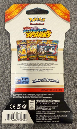 Pokemon TCG: Surging Sparks Sleeved Booster Pack - New - Archaludon Art Variant - Image 2