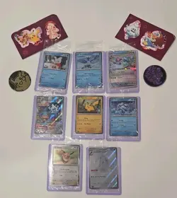 Pokemon 2025 Holiday Calendar Stamped Promos COMPLETE SET OF 8 SEALED + Stickers - Image 1