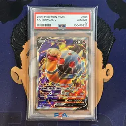 💎PSA 10 GEM MINT 2020 Pokemon Sword & Shield TORKOAL V #188 Full Art - Image 2