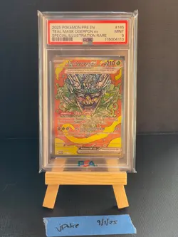 Teal Mask Ogerpon ex 145/131 - Pokemon Prismatic Evolution SIR PSA 9 MINT - Image 1