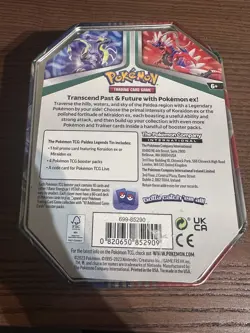 Pokemon TCG: Paldea Legends Koraidon EX Tin - BRAND NEW SEALED (4 Booster Packs) - Image 2