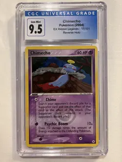 CGC 10 Gem Mint Chimecho EX Hidden Legends 17/101 Reverse Holo Pokemon Chumlee - Image 1