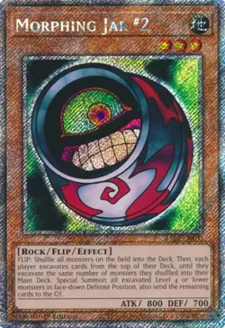 Yugioh! Morphing Jar #2 - RA03-EN100 - Platinum Secret Rare - 1st Edition Near M - Image 1