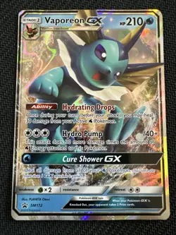 Vaporeon GX SM172 NM Holofoil Promo Rare Pokemon Card - Image 1