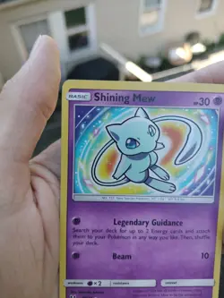 Shining Mew Holo Card 40/73 Shining Legends Series Pokemon Read - Image 2