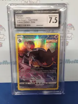 Pokemon 2022 Lost Origin Trainer Gallery Banette Holo Cgc Near Mint 7.5 Card - Image 1