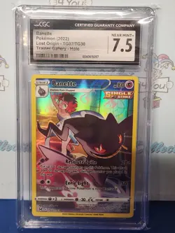 Pokemon 2022 Lost Origin Trainer Gallery Banette Holo Cgc Near Mint 7.5 Card - Image 3