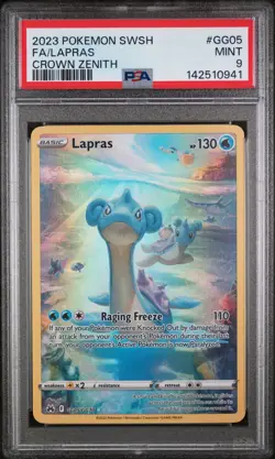 2023 Pokemon Sword And Shield Crown Zenith #GG05 Fa/Lapras Crown Zenith PSA 9 - Image 1