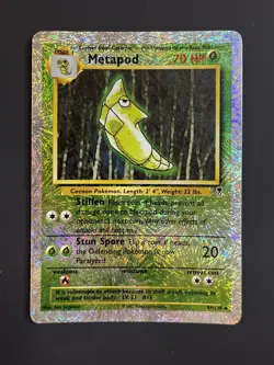 Pokemon Metapod 54/110 WotC Legendary Collection Reverse Holo Uncommon (LP-/MP+) - Image 1