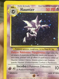Pokemon TCG Haunter Fossil Italian 6/62 Holo Unlimited 1999 Rare- MP - Image 2