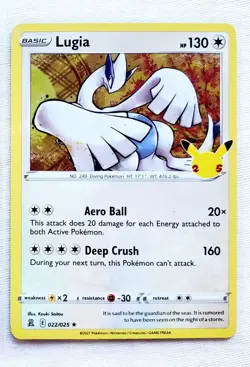 LUGIA & HO-OH 01 & 022/025 HOLO RARE Celebrations Pokemon TCG 25th PACK FRESH! - Image 5