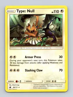 Type: Null (SM Crimson Invasion) 89/111 Rare Deck Exclusives Pokemon Near Mint - Image 1
