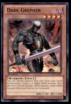 Yu Gi Oh! DARK GREPHER LCYW EN208 LCYW 1st Edition Regular - Image 1