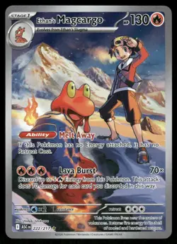 Pokemon Cards Ethan's Magcargo 222/217 Ascended Heroes Illustration Rare NM *1 - Image 1