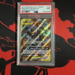 PSA 9 Marshadow & Machamp GX Full Art Unbroken Bonds 2019 Pokemon Card #198 - Image 1