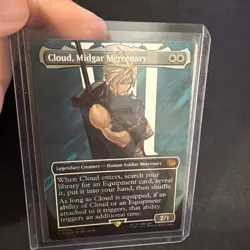 Cloud, Midgar Mercenary (Borderless) (Surge Foil) Final Fantasy Foil - Image 1
