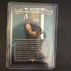 Cloud, Midgar Mercenary (Borderless) (Surge Foil) Final Fantasy Foil - Image 2