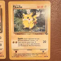 Pokemon TCG WOTC Base Set/Jungle/Neo Genesis Pikachu Lot (3) 58/102 60/64 - Image 3