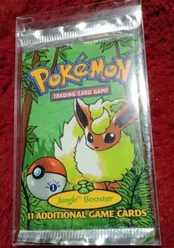 Pokemon Jungle 1st Edition WOTC Booster Pack Sealed 1999 Vintage Rare Flareon - Image 1