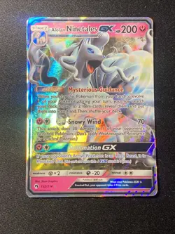 Alolan Ninetales GX 132/214 Pokemon TCG Sm-Lost Thunder Ultra Rare Full Art Holo - Image 5